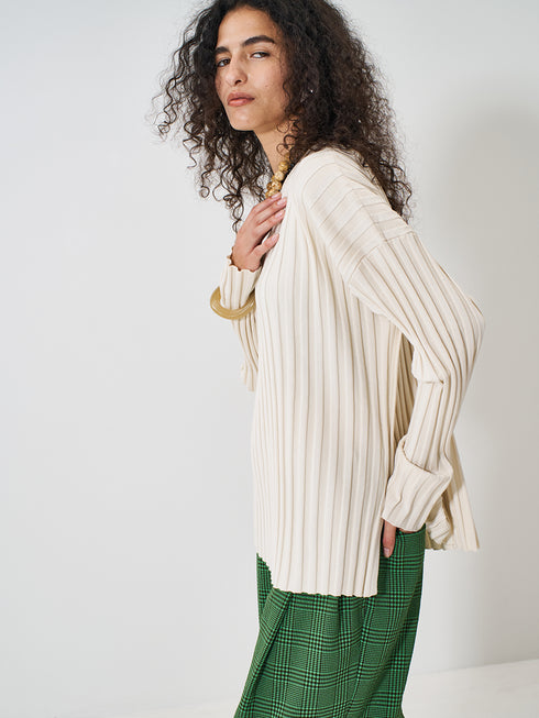 【 予約:2月上旬 】RIB KNIT LONG TEE /Y261-91014